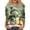 Army Green, variant on WTOBBY Women's Casual Round Neck Christmas Print 3/4 Sleeve T-Shirt, Ladies Holiday Season Top with Seasonal Design, Comfortable Blouse for Daily Fashion Wear,Sky Blue 3XL