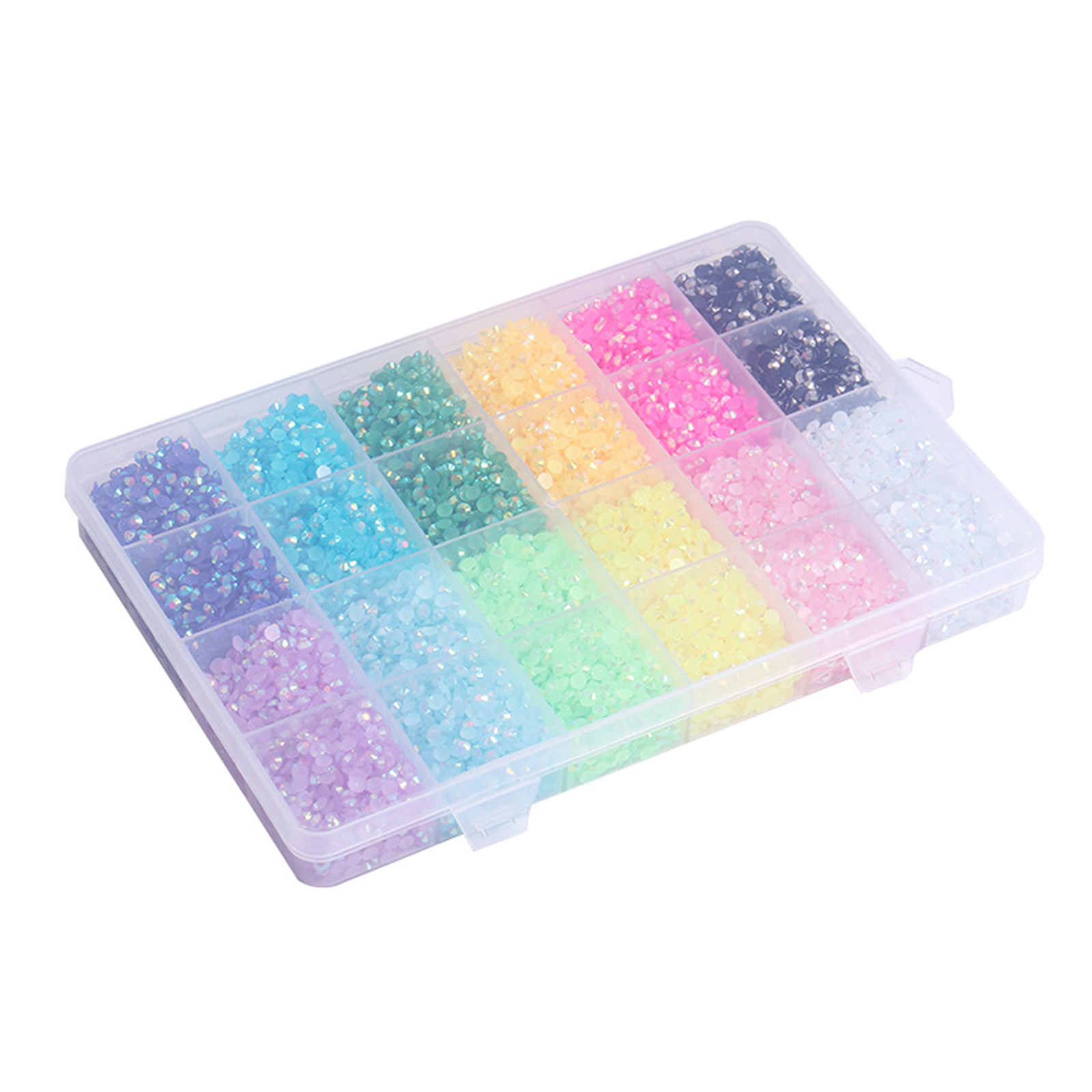 Resin Glitter 3D Rhinestones AB Flat Back Shiny Stones Nail Art Decoration Mixed Pack Nail Gems Crystal Strass Accessory