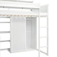 thumbnail image 7 of White Twin Loft Bed With Ample Wardrobe Space, Wood Measures And Multiple Storage,, 7 of 7