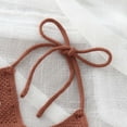 thumbnail image 5 of CPNG Toddler Baby Girls Summer Outfits Floral Tassels Sleeveless Sling Vest and Flared Trousers 2 Piece Set(Brown,3-6 Months), 5 of 8