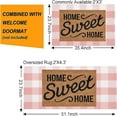 thumbnail image 3 of Pink and White Buffalo Outdoor Rug 24''x51''Checkered Plaid Front Porch Rug Cotton Woven Machine Washable Door Mat Outdoor for Layered Doormat Hello Welcome Door Mat Kitchen Farmhouse Entryway, 3 of 16