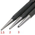 thumbnail image 3 of 6 piezas 1,5 mm * 2 / 2 mm * 2 / 3 mm * 2 taladro de marca de madera metálica de punzón central de aleación de acero Brocas parra Metal broca Madeira núcleo metálico Zefei Wu 9024735021834, 3 of 5
