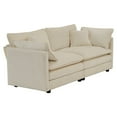 thumbnail image 5 of 2 Seater Loveseat and Chair Set, 2 Piece Sofa & Chair Set, Loveseat and Accent Chair, 2-Piece Upholstered Chenille Sofa Living Room Couch Furniture(1+2 Seat ) (Beige), 5 of 11