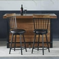 thumbnail image 3 of Steve Silver 3 Pcs Wood Bar Set with 2 Stools and Counter, Black/Chestnut, 3 of 10