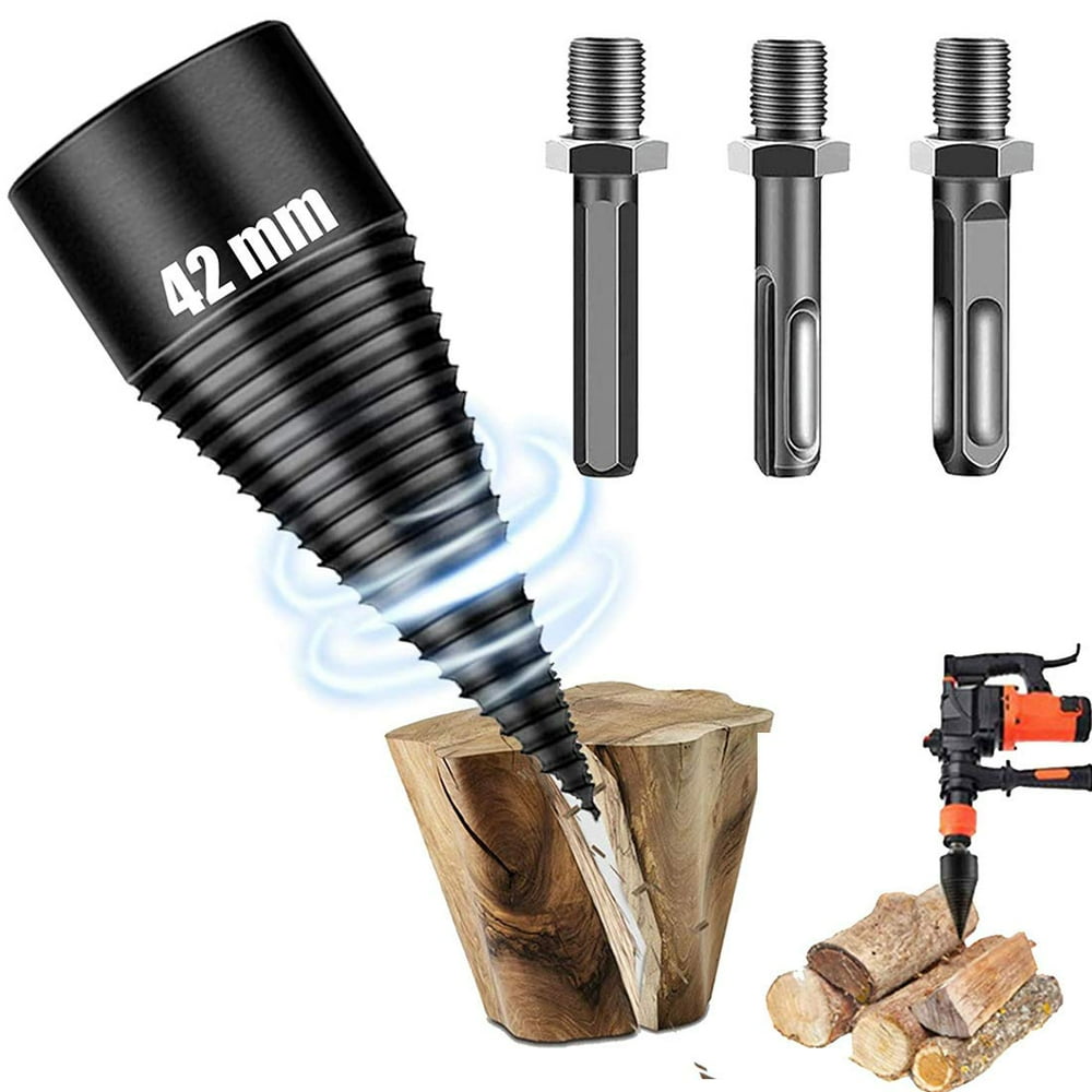 Wood Splitting Cone Head Machine, Household Firewood Drill Bit Logs