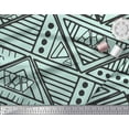 thumbnail image 2 of Soimoi Green Cotton Cambric Fabric Triangle Art Geometric Fabric Prints By Yard 56 Inch Wide, 2 of 3