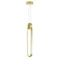 thumbnail image 3 of CWI Lighting Pulley 4 in LED Satin Gold Mini Pendant, 3 of 4