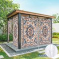 thumbnail image 6 of Blue Burnt Orange Boho Outdoor Curtains for Patio Waterproof,Windproof Privacy Curtains with Weighted Bottom,Antique Southwestern Ethnic Outside Drapes for Picnic Garage Yard Cabana 54"x108" 1 Panel, 6 of 8