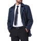 thumbnail image 4 of Abrigo de longitud media INSPIRE CHIC para hombre, abrigo de invierno con cremallera de un solo botón, abrigo de cuello de bufanda, L azul oscuro, 4 of 6