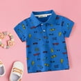 thumbnail image 6 of Hienoo Toddler Boys Polo Shirt Cartoon Prints Short Sleeve T-Shirt Leisure Summer Tshirt, 6 of 7