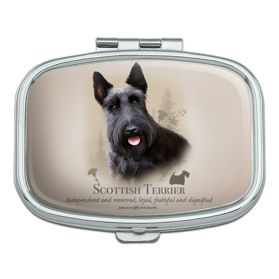 Scottish Terrier Scottie Dog Breed Rectangle Pill Case Trinket Gift Box