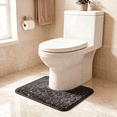 thumbnail image 5 of Bathroom Rugs Sets 2 Piece , Minimalist, Non Slip Washable Bath Mat and U-Shaped Toilet Rug (Gray), 5 of 6