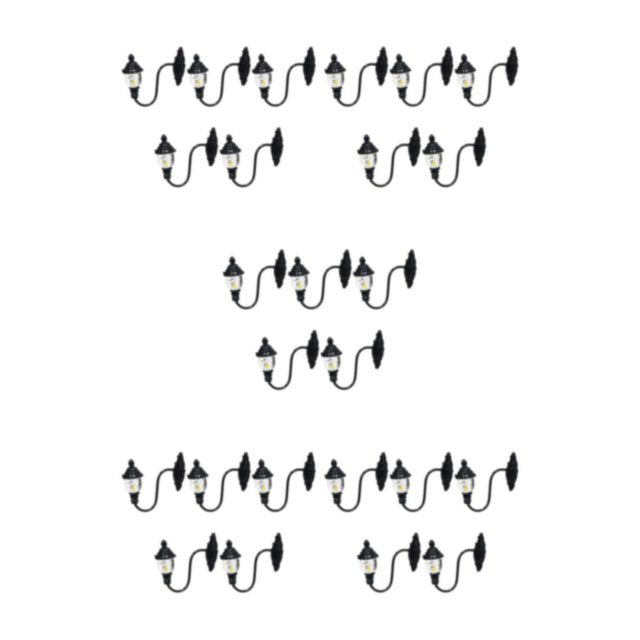 Redempat 5x Antique Miniature Wall Lamp for Accessories DIY Style B 5Set