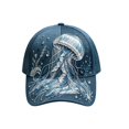 thumbnail image 4 of XIAOCHA Women's Printed Rhinestone Baseball Cap Breathable Outdoor Party Dad Hat Casual Trucker Hat,Dark Blue, 4 of 4