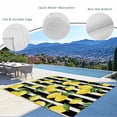 thumbnail image 3 of Yellow Lemons Outdoor Rug for Patio/Deck/Porch, Non-Slip Large Area Rug 4 x 6 Ft, Summer Citrus Fruits Leaves Black Stripes Indoor Outdoor Rugs Washable Area Rugs, Camping Rug Carpet Runner, 3 of 8