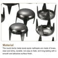 thumbnail image 4 of 100Pack 6mm Black Round Dome Studs Metal Claw Beads Nailhead for Leather Craft Clothes Belt Bag Shoes, 4 of 7