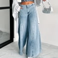 thumbnail image 5 of Y2k Frayed Raw Hem Ripped Distressed Jean Boyfriend Jeans for Women Ankle Denim Pants with Pockets Travel Cropped Pants Cowgirl Outfits Trendy Stretchy Baggy Jean High Waisted Straight Leg Jeans, 5 of 5