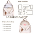 thumbnail image 6 of Montana West Medium Backpack Purse for Women Anti Theft Backpack with Secured Zipper & Tassel, Beige & Brown Backpack, 6 of 7