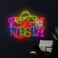 thumbnail image 2 of Handmadetneonsign Let's Fiesta Neon Sign, Mexican Festival Wall Art Decor, Mexico Party Wall Decor, 2 of 5