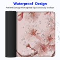 thumbnail image 4 of nygtbtfer s Large Gaming Mouse Pad Mat with Stitched Edge Non-Slip Rubber Base Washable Resilient for Office Computers Laptop Table Mouse Pads Mats Accessory (Pink Flowers) 31.5x11.8 in, 4 of 6