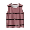 thumbnail image 3 of Ahuyic Summer Toddler Kids' Casual Blouse, Solid Color Loose Sleeveless Top For Girls And Boys,Summer Girls' Fashion Leisure Multi-Color Stripe Sleeveless Top Round Collar Tank Top, 3 of 5