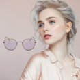 thumbnail image 4 of Large Frame Sunglasses Korean Fashion Glasses Transparent Retro Sunglasses, 4 of 7