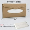 thumbnail image 2 of Car Tissue Holder - Sun Visor Napkin Holder, PU Leather Backseat Tissue Case for Truck (Beige), 2 of 10