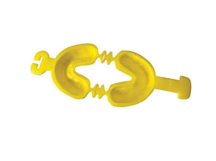 10029SUN DentiCare Disposable Fluoride Gel Trays Hinged Small Yellow 50/Bag