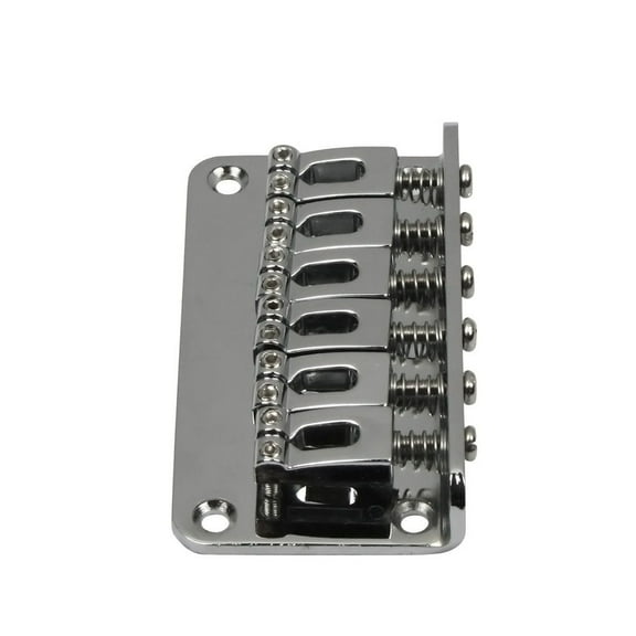 Chrome Metal Fixed Guitar Bridge 78mm 6 Saddle Hardtail Bridge For Electric Guitar