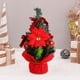 thumbnail image 2 of Mini árbol de Navidad artificial, adorno navideño de simulación para mesa. Rojo, 2 of 9