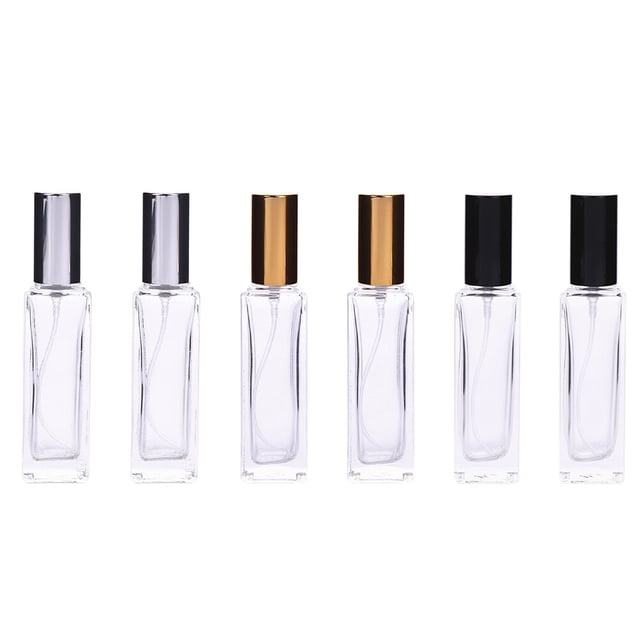 6pcs Botellas de perfume recargables Rociado Botellas de perfume Esencia Contenedores de esencia 20ml