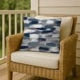 thumbnail image 6 of Creative Products Blue Brushstroke Pattern 18x18 Indoor / Outdoor Pillow, 6 of 9