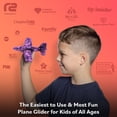 thumbnail image 4 of Foam Airplane Glider - Durable EVA Foam with 100 Foot Glide - Purple Mini Glider™ Plane - Indoor and Outdoor Active Play Gift for Kids - Refresh Sports, 4 of 8