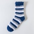 thumbnail image 3 of Fuzzy Slipper Socks for Women Men Fluffy Warm Winter Socks Valentines Day Christmas Gift Stocking Stuffers,Dark Blue, 3 of 4