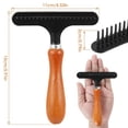 thumbnail image 2 of 2Pcs Carpet Rake with Wood Handle Handheld Rug Brush Ergonomic Carpet Groomer Household Carpet Fluffy Restoration Tool for Cleaning Pet Hair Restoring Softness, 2 of 10
