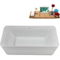 thumbnail image 2 of 59" Streamline N3320WH Soaking Freestanding Tub and Tray With Internal Drain in Glossy White, 2 of 7