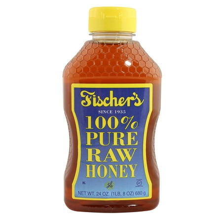 Fischer’s 100% Pure Raw Honey, 24 Oz. Bottle (Best Raw Honey In The World)