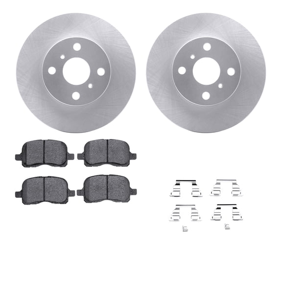 Dynamic Friction Company Front Geospec Brake Rotors with 5000 Advanced Brake Pads includes Hardware 4512-76114