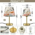 thumbnail image 3 of Wobogo White Cat with Flower Table Lamps Three-channel Adjustable Lighted Antique Brass Metal Base Simple Modern Style for Bedroom Nightstands Living Room and Office, 3 of 8