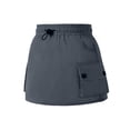 thumbnail image 3 of SILVERCELL Toddler Kids Girls Solid Casual Straight Skirt Teen Cargo Skirt Drawstring Pocket Short Skirt for Girls 3-14 Years Old, 3 of 4