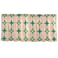 thumbnail image 7 of Yayeee Kitchen Curtains Tier Set of 2 Light Filtering 57"x36" Over Sink Window Panels, Green Symmetrical Stars, 7 of 7