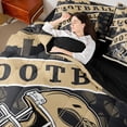 thumbnail image 4 of jejeloiu Football Sport City 7 Pieces Bedding Comforter Set,Gold Rugby Helmet Full Bedding Set For Boys Teens Reversible, 4 of 8