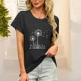 thumbnail image 2 of Tnhcen Women's Summer Casual Loose Fit Flower Print Round Neck Basic Tops - Cotton Blend Plus Size S-2XL Breathable Summer Shirts, 2 of 6