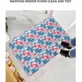thumbnail image 6 of Red Flowers Blue Leaves Seamless Doormat Shaggy Plush Rug, Comfy Furry Floor Area Rugs Watercolor Tropical Plants Cozy Throw Shag Carpets Indoor Entrance Decor Door Mats, 6 of 6