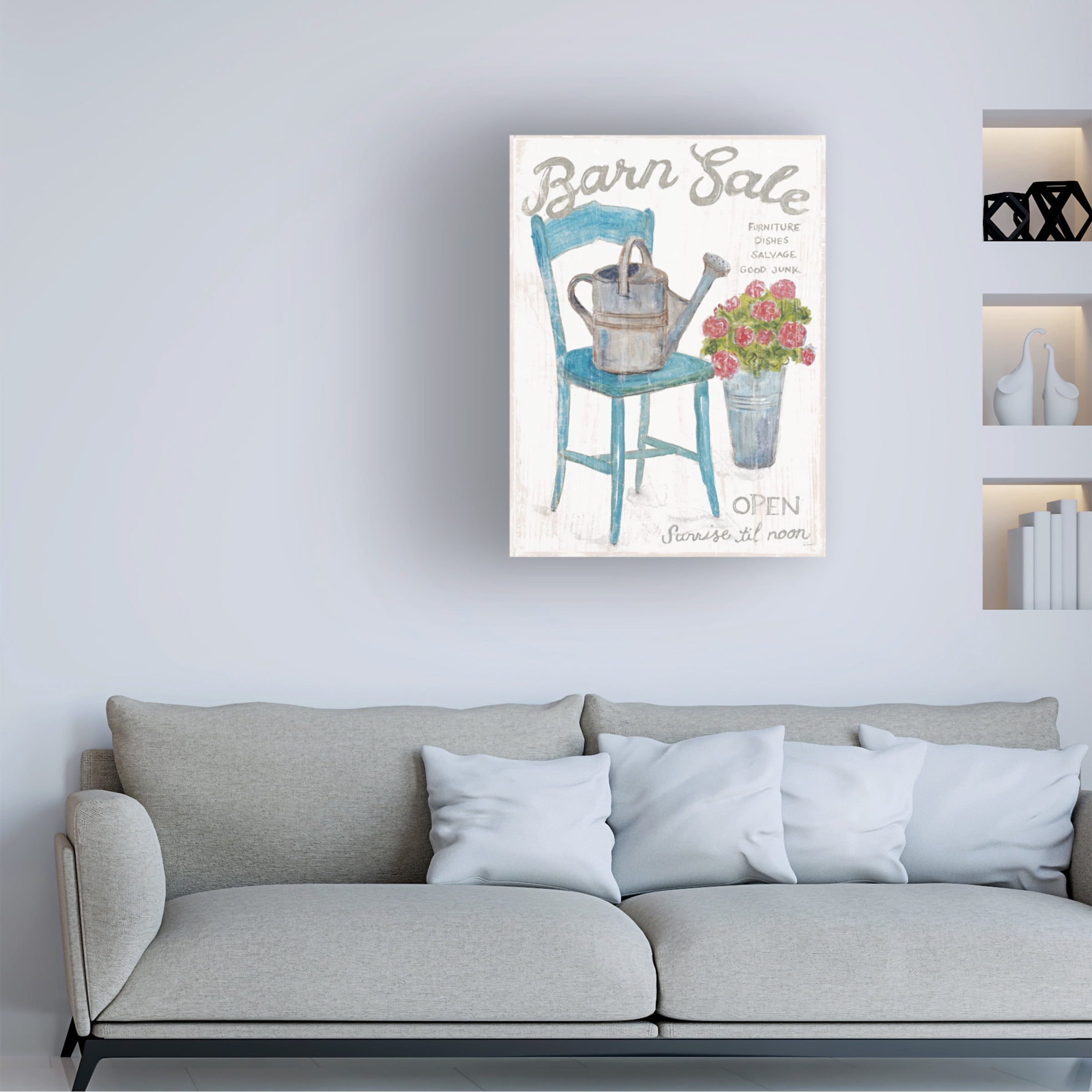 Trademark Fine Art 'White Barn Flea Market II' Canvas Art by Sue Schlabach