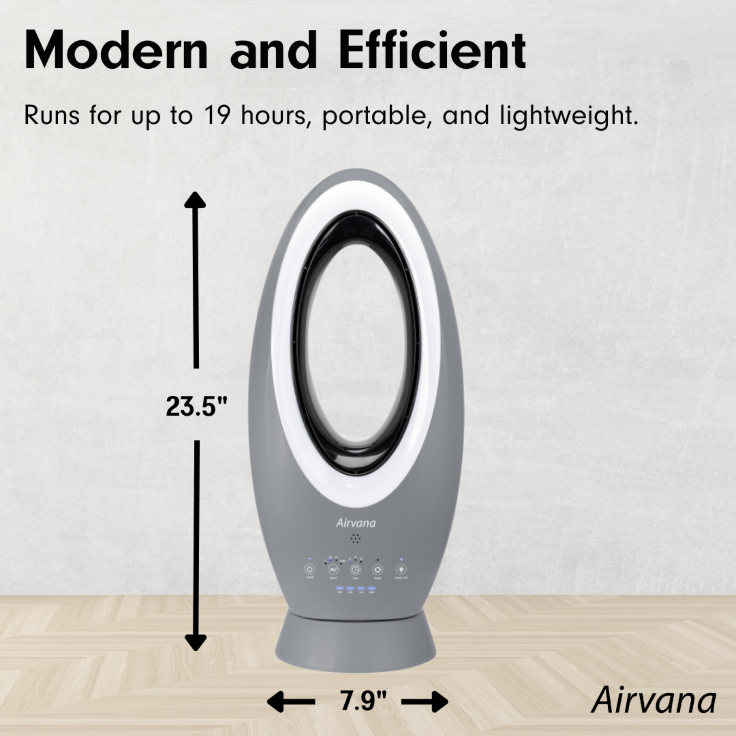 Airvana Bladeless Rechargeable Indoor/Outdoor Fan, Sage