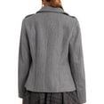 thumbnail image 3 of INSPIRE CHIC Lapel Coats for Women's Pockets Double-breasted Long Sleeve Casual Coat, 3 of 4