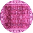 thumbnail image 1 of Ahgly Company Indoor Round Abstract Pink Modern Area Rugs, 8' Round, 1 of 4