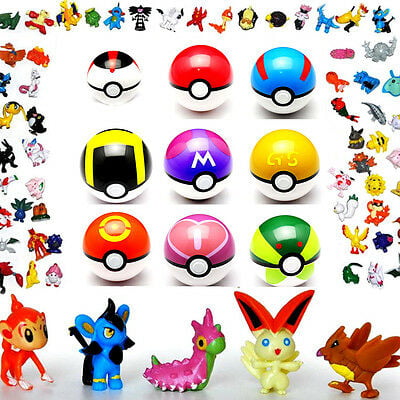 9Pcs Cosplay Ball with 9 Figures for Your Pokemon Inspired Collection - Perfect Gift for Pokemon Fans, Birthday, and