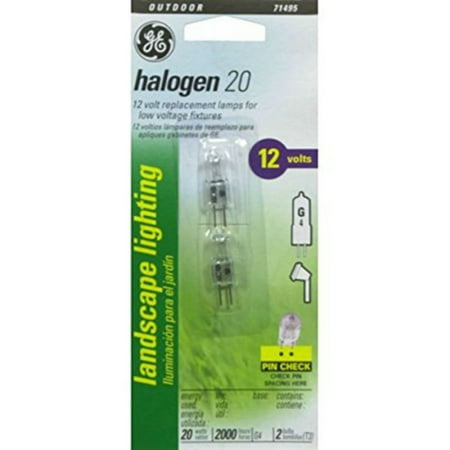 Ge Halogen 20 Watt 12 Volt Bi Pin 71495 T3 G4 Landscape Lighting Ge Halogen 20 Watt 12 Volt Bi Pin 71495 T3 G4 Landscape Lighting 40
